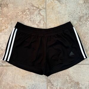 Adidas Women’s M Athletic Shorts Iconic Stripes White Pull On Running Active